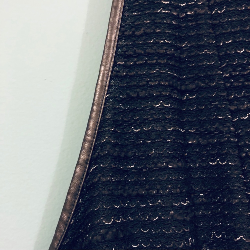 Faux leather trim maxi vest - Picture 2 of 5